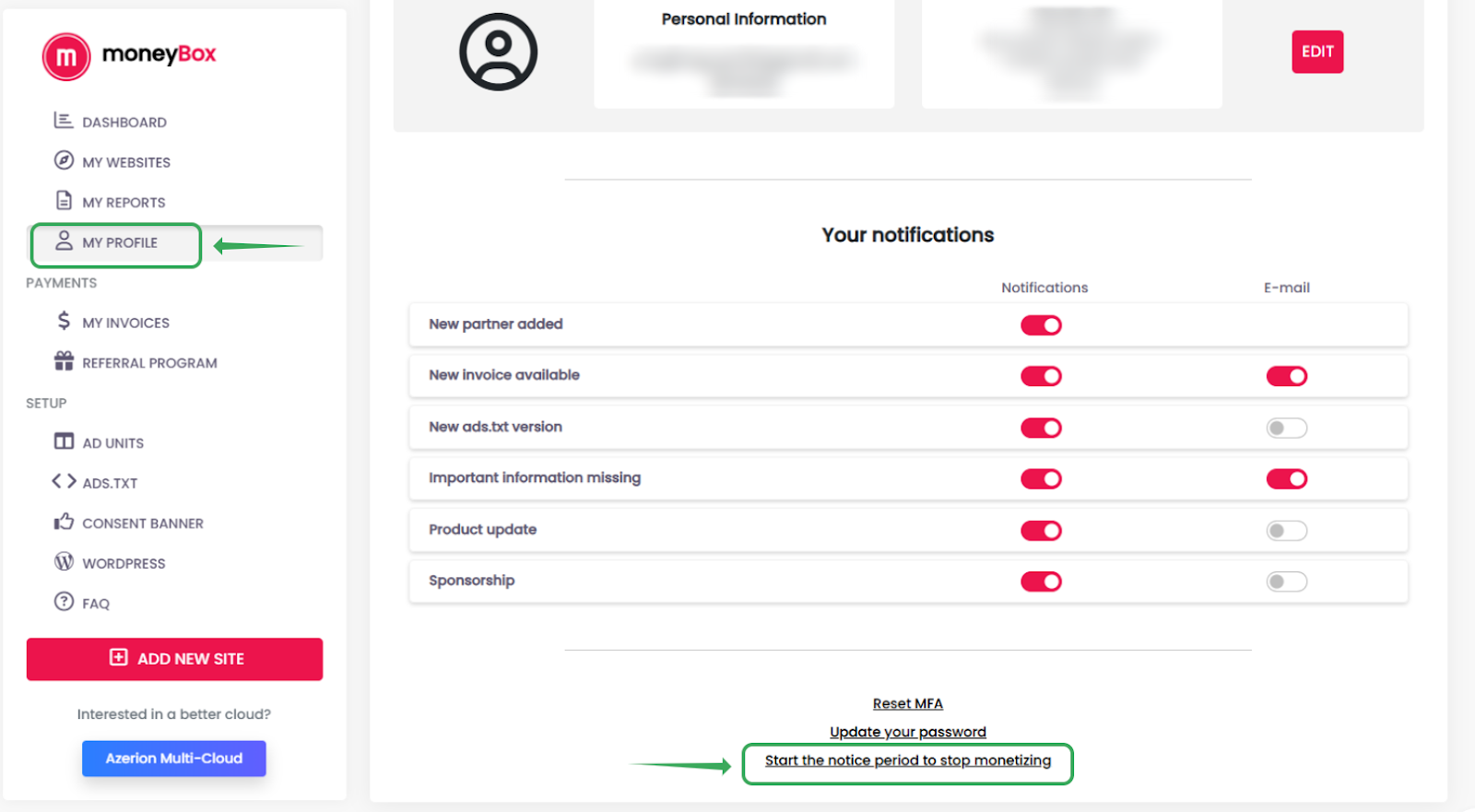 How to Initiate Your Notice Period to Stop Monetizing